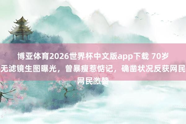 博亚体育2026世界杯中文版app下载 70岁米雪无滤镜生图曝光，曾暴瘦惹惦记，确凿状况反获网民激赞