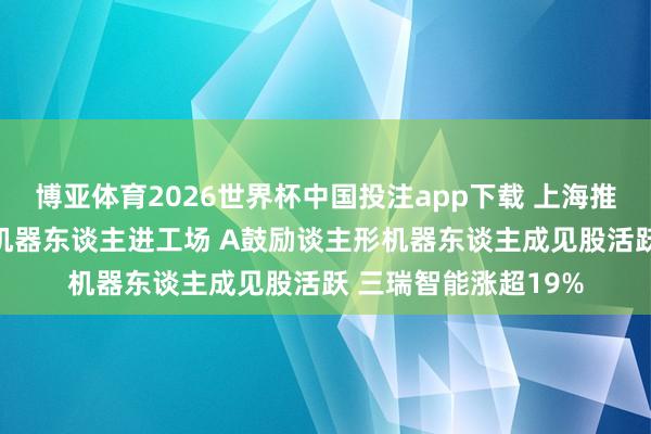 博亚体育2026世界杯中国投注app下载 上海推动10万台东谈主形机器东谈主进工场 A鼓励谈主形机器东谈主成见股活跃 三瑞智能涨超19%
