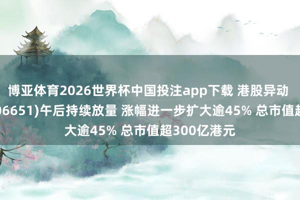 博亚体育2026世界杯中国投注app下载 港股异动 | 五一视界(06651)午后持续放量 涨幅进一步扩大逾45% 总市值超300亿港元