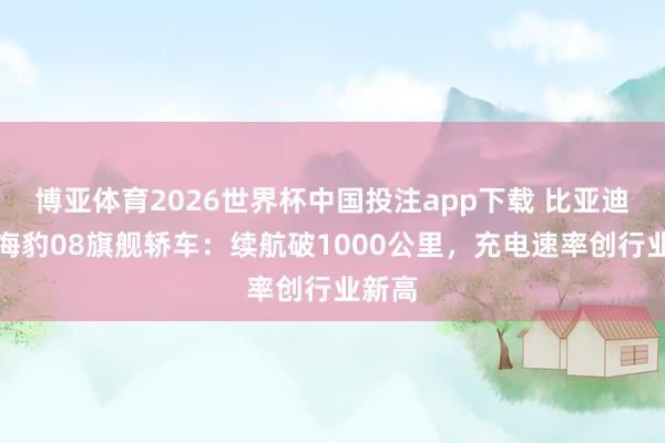 博亚体育2026世界杯中国投注app下载 比亚迪发布海豹08旗舰轿车：续航破1000公里，充电速率创行业新高
