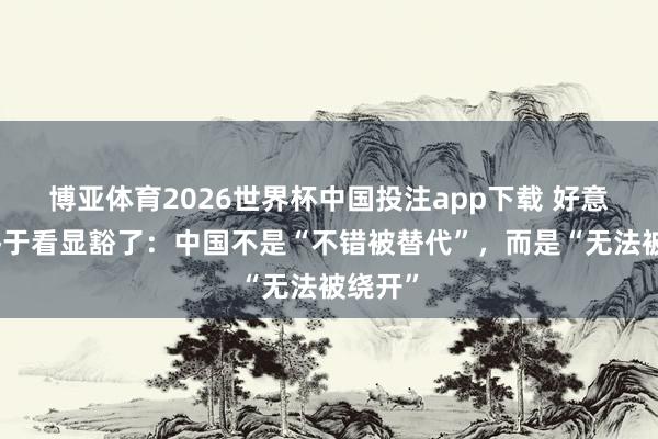博亚体育2026世界杯中国投注app下载 好意思国终于看显豁了：中国不是“不错被替代”，而是“无法被绕开”