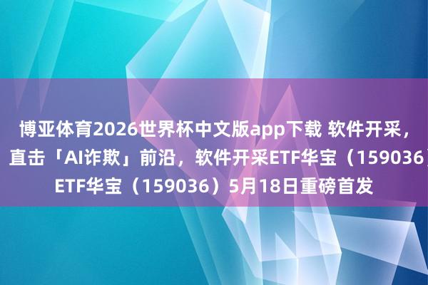 博亚体育2026世界杯中文版app下载 软件开采，AI投资下半场契机？直击「AI诈欺」前沿，软件开采ETF华宝（159036）5月18日重磅首发