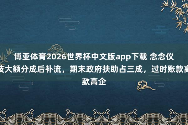 博亚体育2026世界杯中文版app下载 念念仪科技大额分成后补流,期末政府扶助占三成,过时账款高企