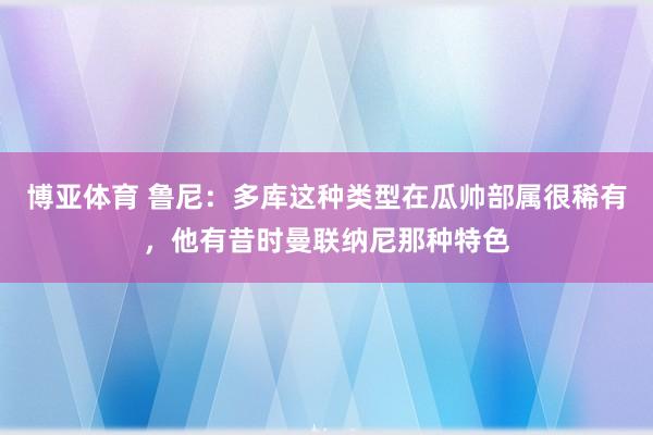 博亚体育 鲁尼：多库这种类型在瓜帅部属很稀有，他有昔时曼联纳尼那种特色