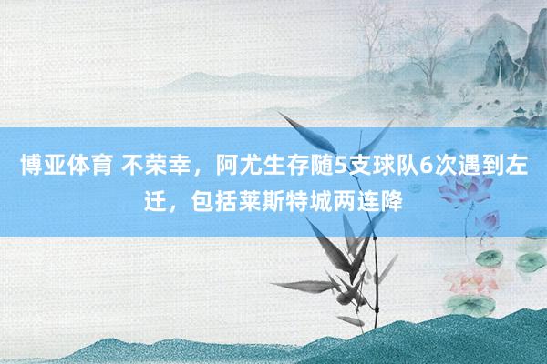 博亚体育 不荣幸，阿尤生存随5支球队6次遇到左迁，包括莱斯特城两连降