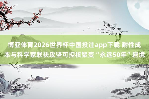 博亚体育2026世界杯中国投注app下载 耐性成本与科学家联袂攻坚可控核聚变“永远50年”窘境