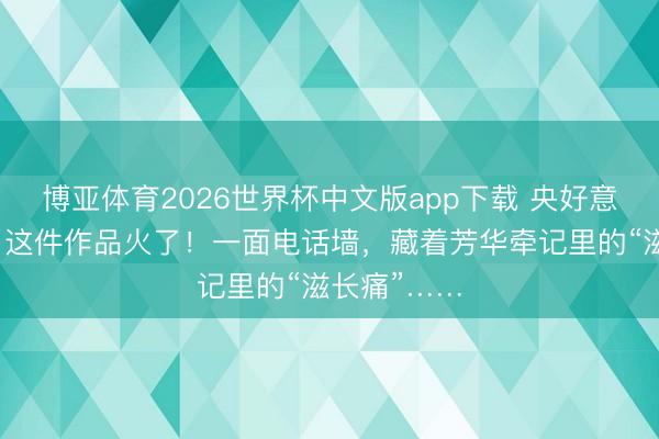 博亚体育2026世界杯中文版app下载 央好意思毕业展，这件作品火了！一面电话墙，藏着芳华牵记里的“滋长痛”……