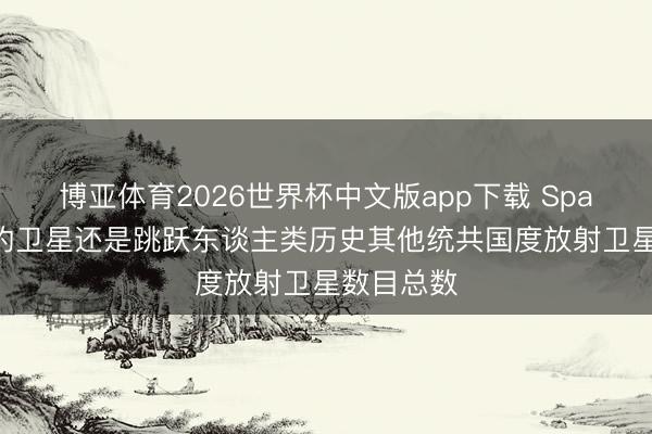 博亚体育2026世界杯中文版app下载 SpaceX放射的卫星还是跳跃东谈主类历史其他统共国度放射卫星数目总数