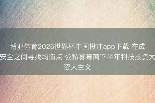 博亚体育2026世界杯中国投注app下载 在成长与安全之间寻找均衡点 公私募筹商下半年科技投资大主义